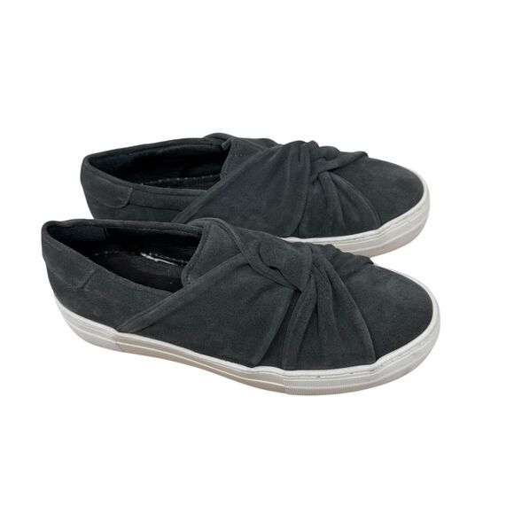 Maje Grey Suede Leather Knotted Slip On Platform Sneaker Capsole Women 40 US 9.5 - Picture 2 of 8